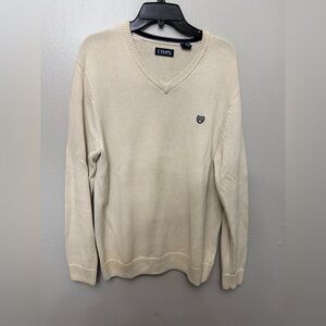 Chaps Men's Beige V-Neck Sweater